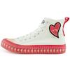 Comfortable Casual Versatile High-Top Canvas Shoes Women Sneakers Pink White KPDBEVS95-012A
