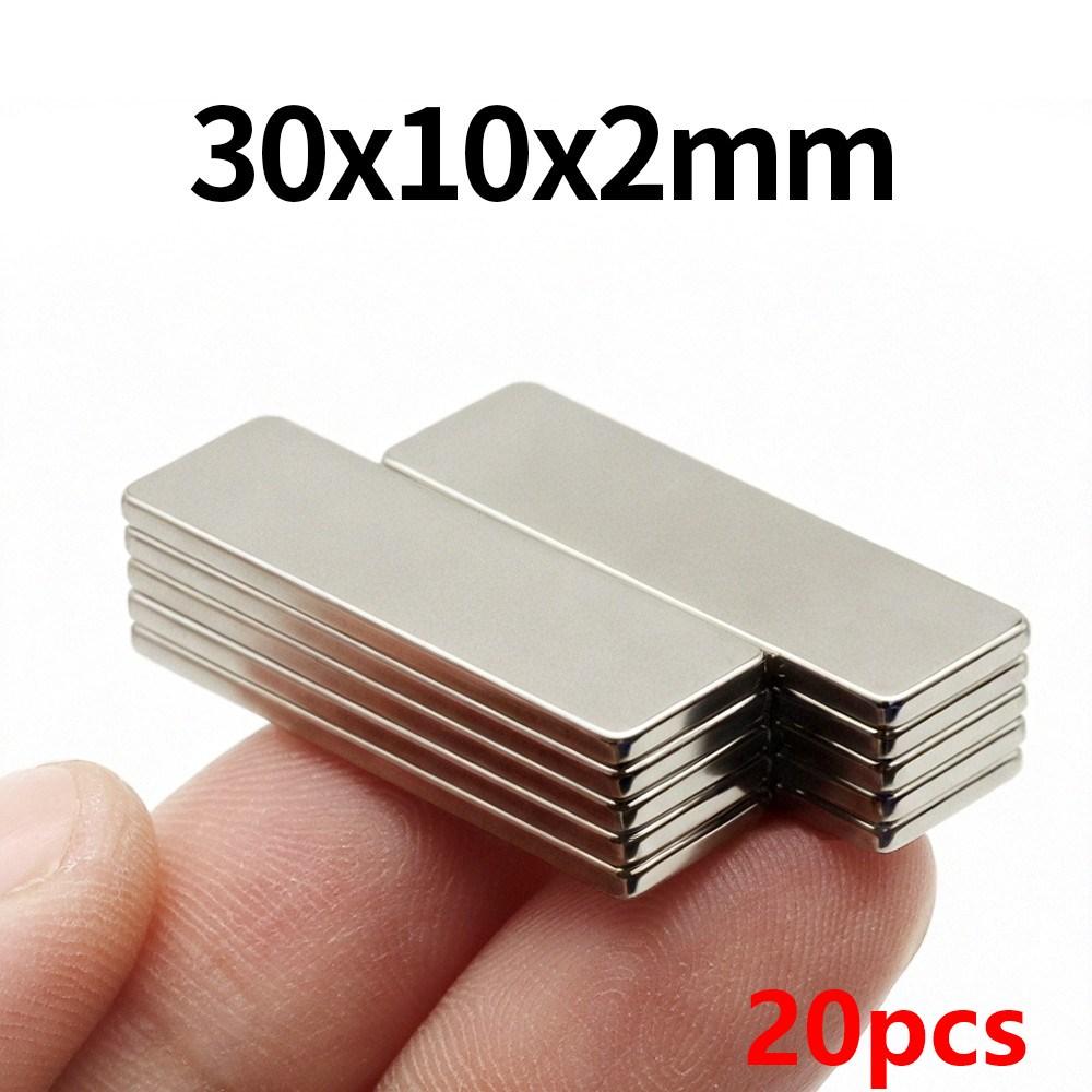 Superstarker Neodym-Magnet N35 NdfeB Permanentmagnetische Magnete Block Leistungsstarke Magnete Kühlschrankmagnet 30x10x2/3/4/5/10mm