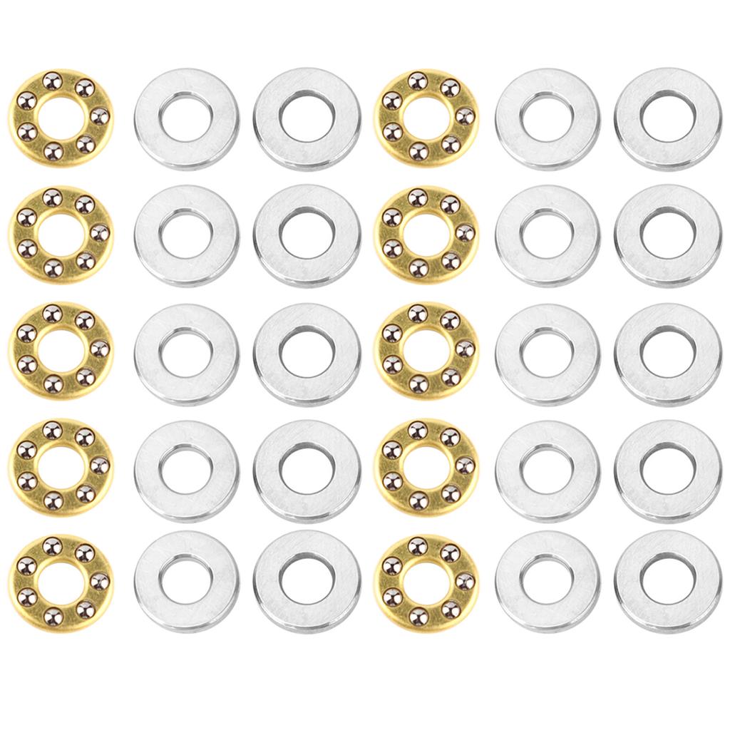 10pcs Thrust   Bearing Miniature High   Flat Steel Bearings Set (F2.5-6M 2.5x6x3mm)