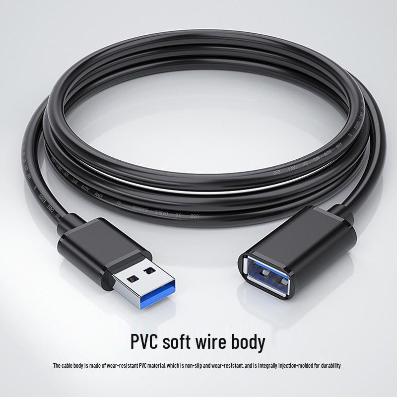 USB 3.0 Extension Cable for Computer Connection (Available in 1m, 2m, 3m) - Ideal for Keyboard, Mouse, and U Disk.