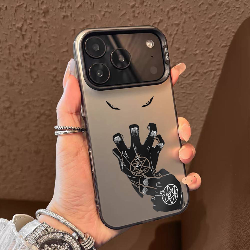 Anime F-Fullmetal Alchemist Phone Case For iPhone 17 16 15 14 13 12 11 Pro Max Air Multicolor Matte Laser Metallic Aurora Funda