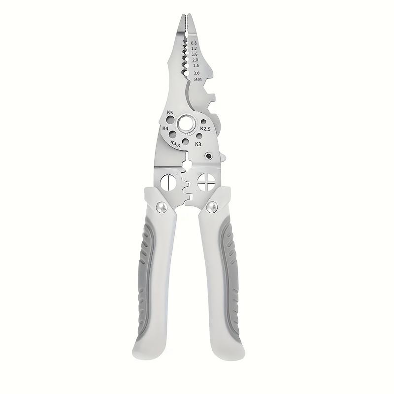 1 buc. Clește multifuncțional de dezizolat, 9-în-1, unealtă de mână pentru electricieni, tăietor de metal, unealtă de sertizat, mâner anti-alunecare