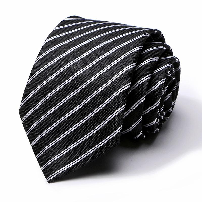 Tie Tie Polyester Silk Tie 8Cm Business Men'S Dress Wedding Studio Tie