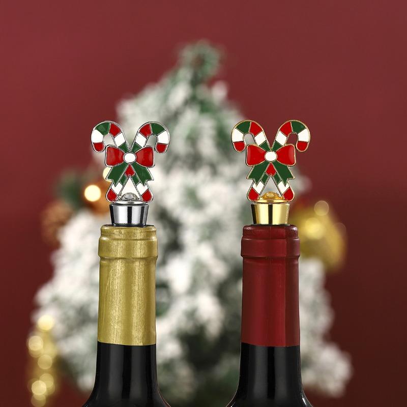 Christmas Crutch Red Wine Stopper Food-grade Wine Preservation Sealed Wine Bottle Stopper Christmas