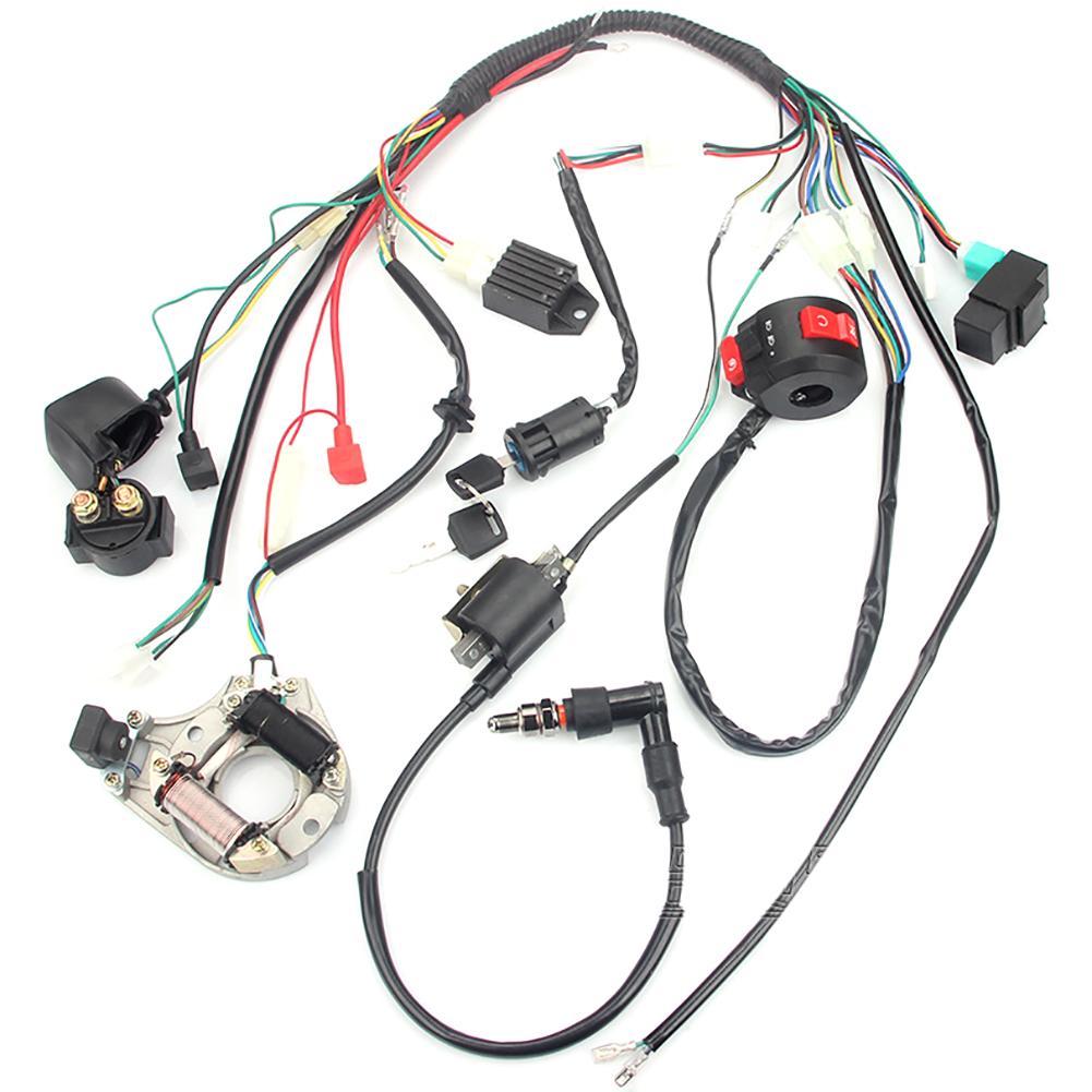 Mini ATV CDI Ignition Complete Wiring Harness CDI Ignition Set For Motorcycle ATV Quad Pit Bike Buggy Go Kart 50 70 90 110 125cc