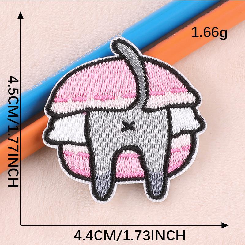 Original Embroidery Sticker Embroidery Label Clothing Accessories Cartoon Cat Animal Badge DIY Patch Cloth Sticker