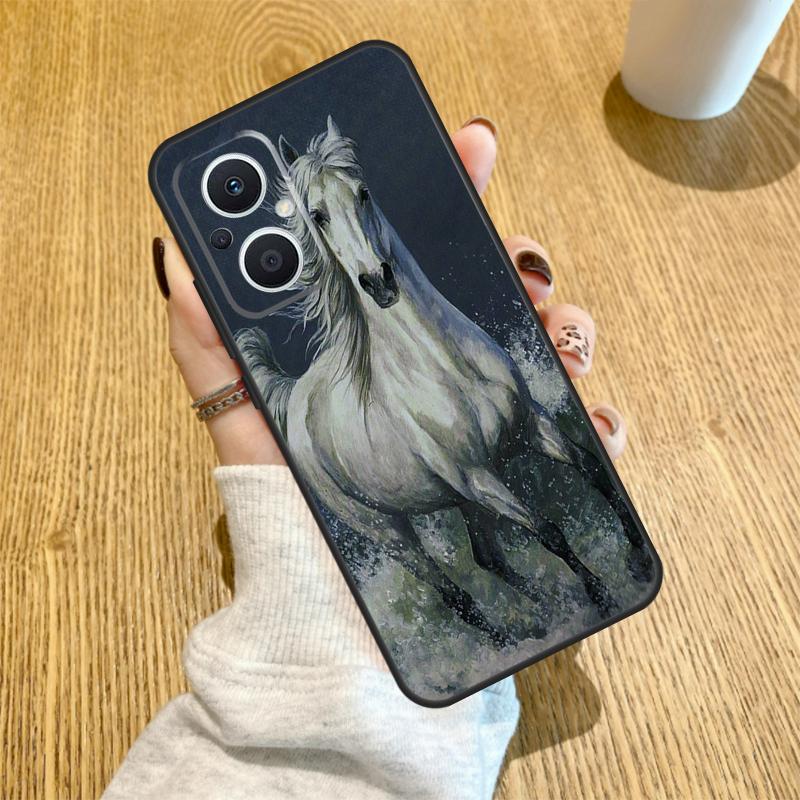 Horse Sketch Funda For OPPO Reno 7 8 Lite 14 F 13F 12F 11F 13 12 11 10 Pro OPPO Find X9 X8 X6 X5 Pro Case
