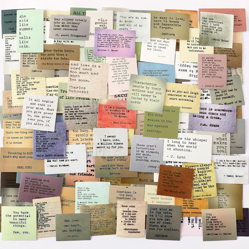 240 Pcs Motivational Quotes Stickers - Non-Repeating Motivational Vintage Journaling Stickers for Students, Teens, Adults