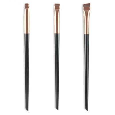 3-teiliges Make-up-Pinselset Präziser Lidschatten Ultrafeiner Eyeliner-Pinsel Angeschrägt Lippen Schräg Angeschrägt Augenbrauen