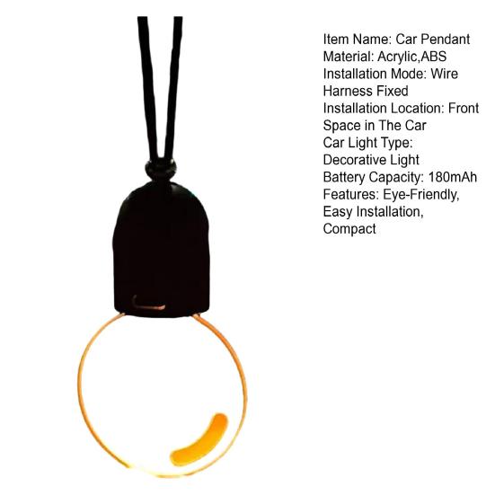Bulb Car Charm Creative Car Hanging Light with Motion Sensor Rechargeable Retro Rearview Mirror Decoration Warm Glow Ambient Light for Night Driving
