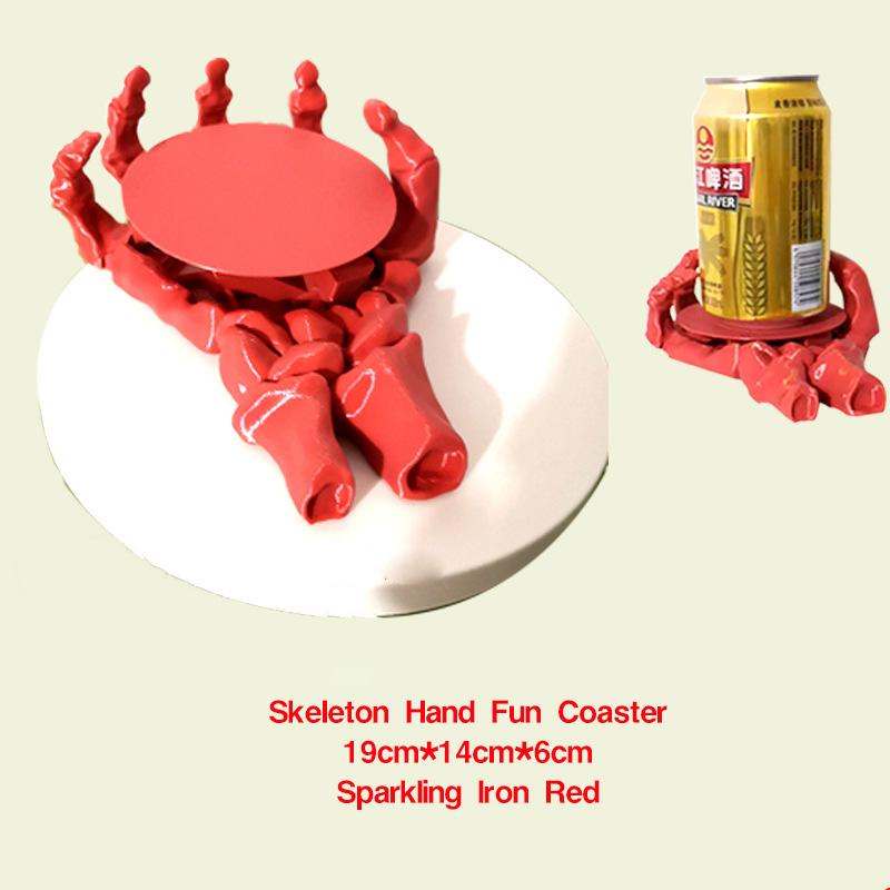 

Автоматический коврик для чашки в форме черепа с 3D-печатью, креативная подставка под руку с привидением, нескользящая термостойкая подставка для чашки с водой, столешницы
