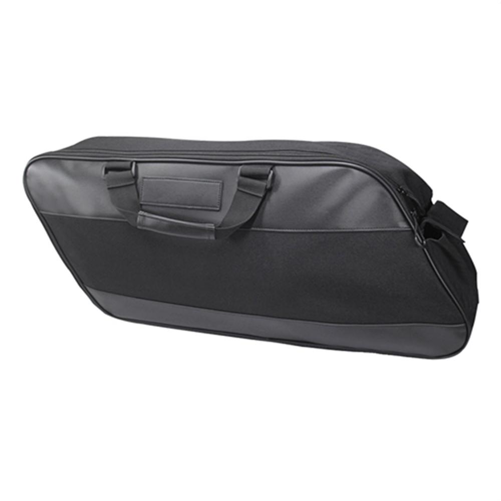 Svart motorcykelsadelväska Bagage Mjukt bagagehyllsfoder Sadelväska För Harley Touring Road King Electra Street Glide Ultra Tour 93-23