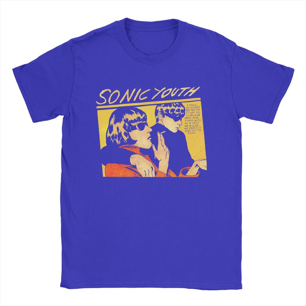 Men's Sonic Youth Rock Band T Shirt Cotton Tops Novelty Short Sleeve O Neck Tee Shirt Plus Size T-Shirt