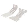 XBERSTAR Chassis Armor Set for Tamiya 1/10 Fighter Nxgen DT-04 RC Car, Front and Rear Stainless Steel Chassis Armor Protection Skid Plates