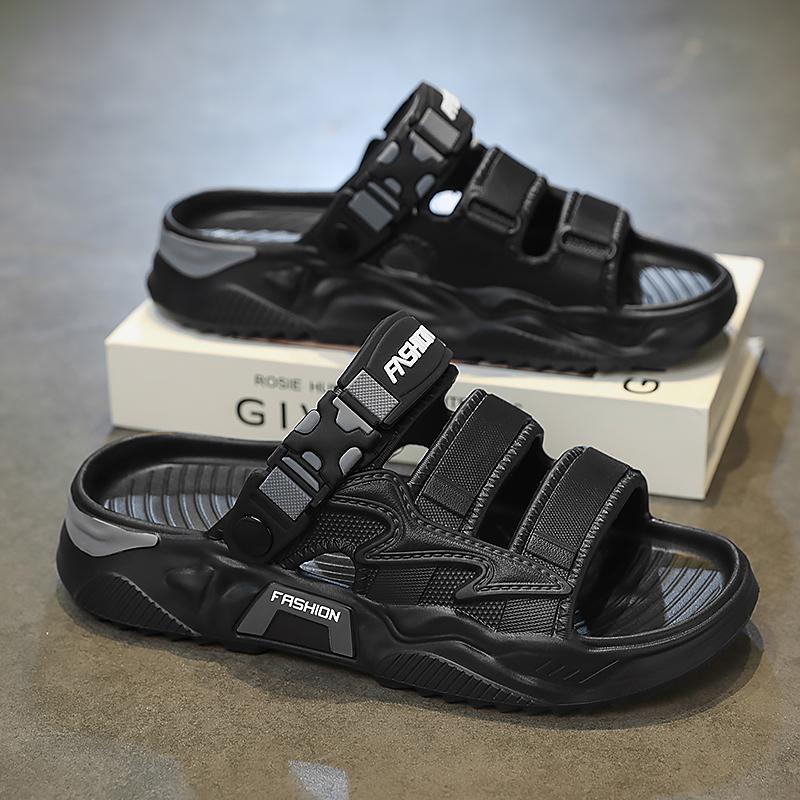 Herren Pantoffeln Sommer Watschuhe Sandalen Weich Dicksohlig Strand Schuhe Rutschfest Offene Zehen Sandalen Outdoor Strand Reise Schuhwerk