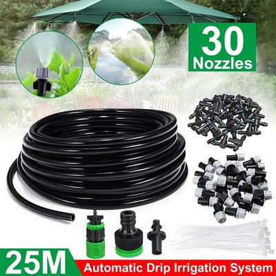 DIY Micro Drip Irrigation System Self Watering Garden Hose Sprinkler Nozzle Kit
