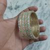 Multicolor Stones Gold Plated Indian Bangle Set