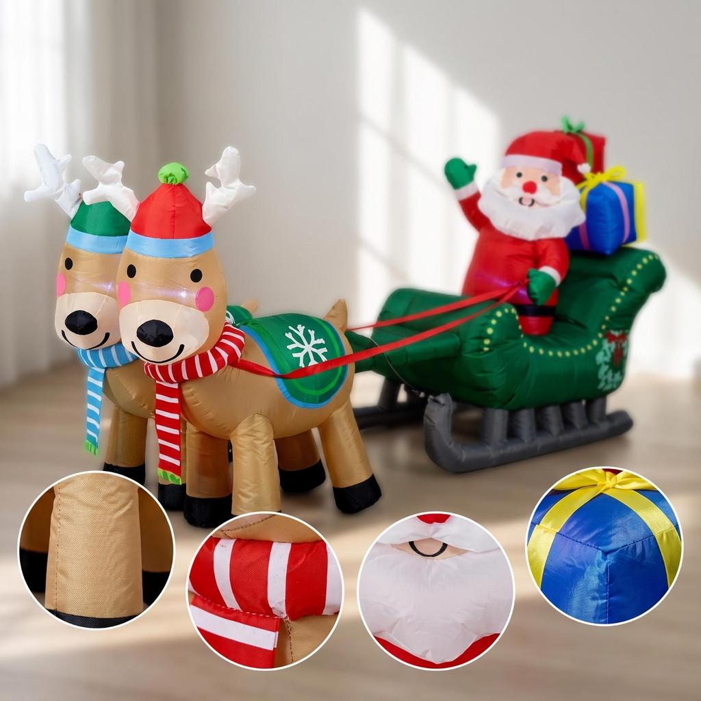 Christmas Yard Decoration | Weather-Resistant Outdoor Design, Inflatable Santa