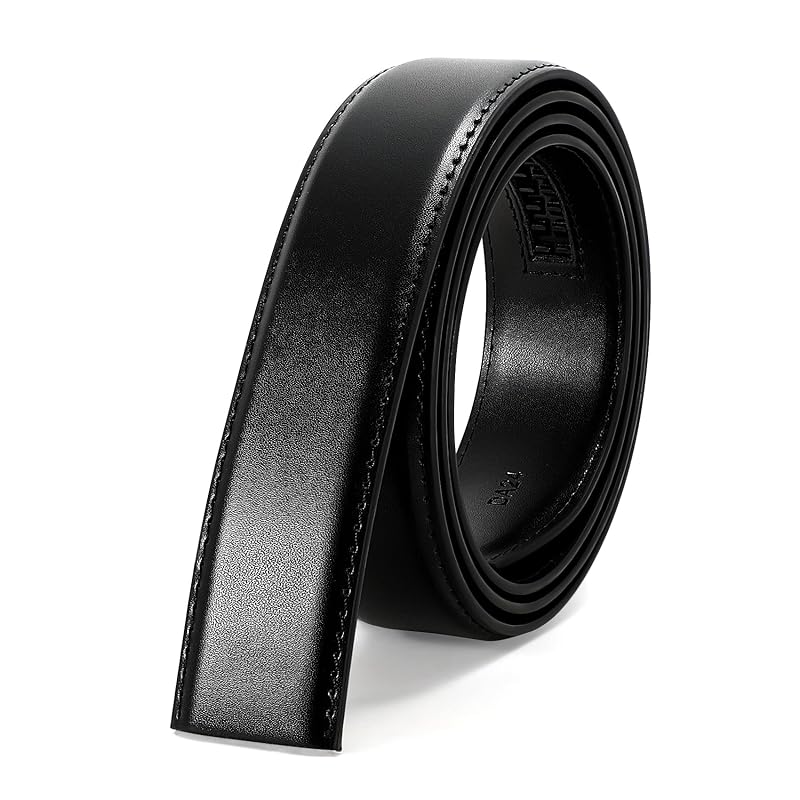 

[JASGOOD] belt men s [Comfort for replacement Obi only] Auto-lock type Width 3.5cm 130cm large size cowhide Durable size adjustable business For