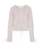 DELICCENT Lace-Up Slim Fit Pullover [Light Gray]