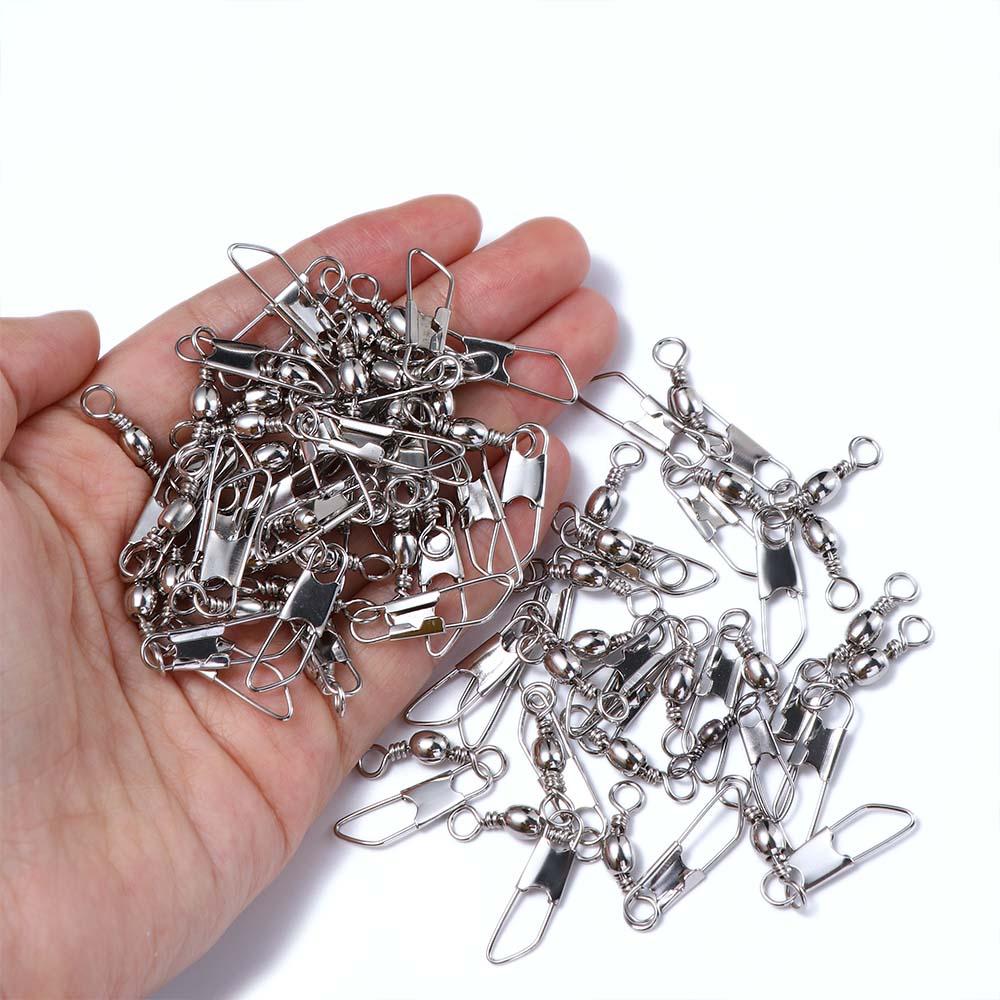 Pin Connector Interlocking Snap Fishing Connector Fishing Swivels Solid Ring Metal Connector