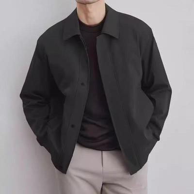 Men's Korean Style Lapel Jacket - Autumn/Winter Versatile Loose Coat