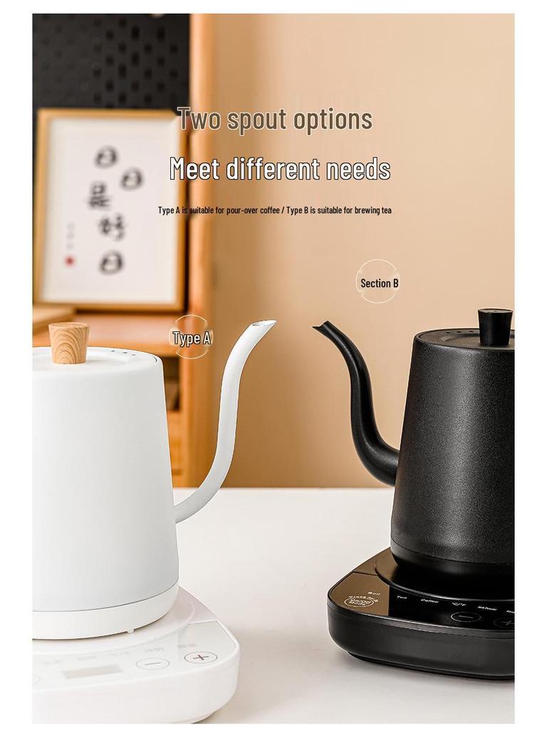 Intelligente Schwanenhals-Temperaturkontrolle Elektrische Pour-Over Kanne für Kaffee und Tee