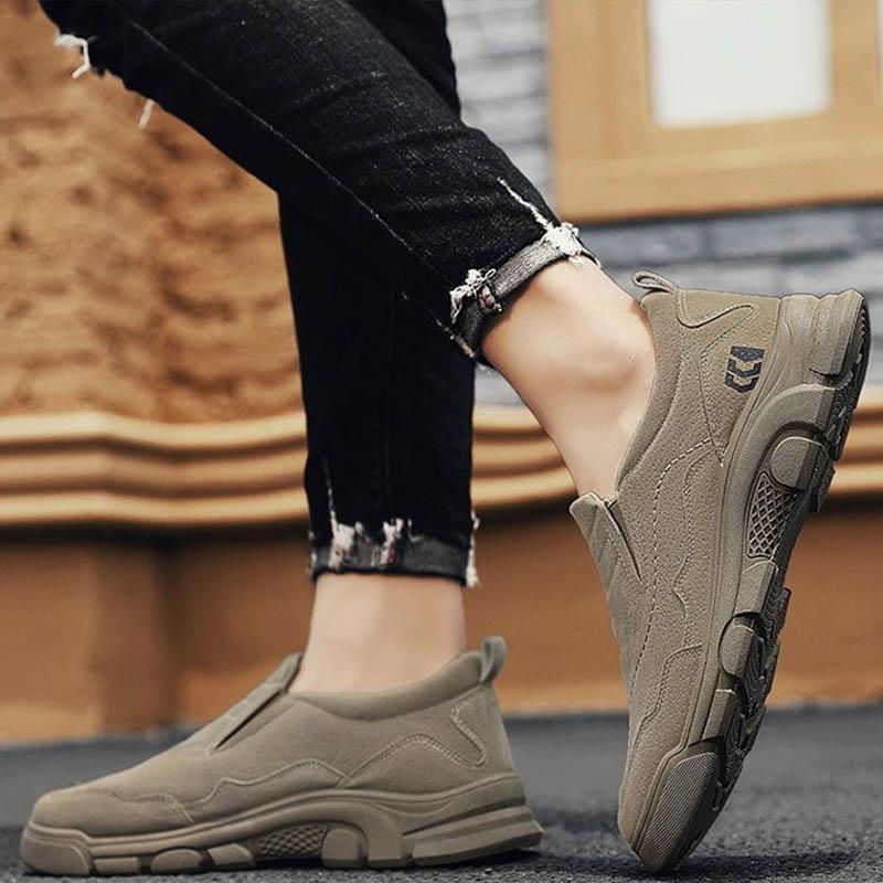 Мужская обувь однотонная весенне-осенняя универсальная износостойкая противоскользящая — фото 7