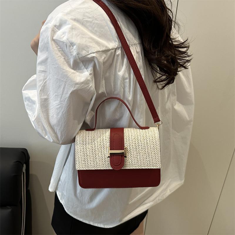 New Contrasting Colors, Fashionable Casual and Versatile Women's Handbags, High-quality Textured Shoulder Messenger Bags, Popular In Summer