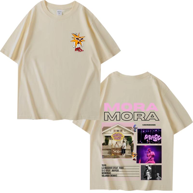 Rapper MORA MICRODOSIS Tour Album  Graphic T Shirt men women Oversized 100% Cotton Summer top Unisex plus sizetops