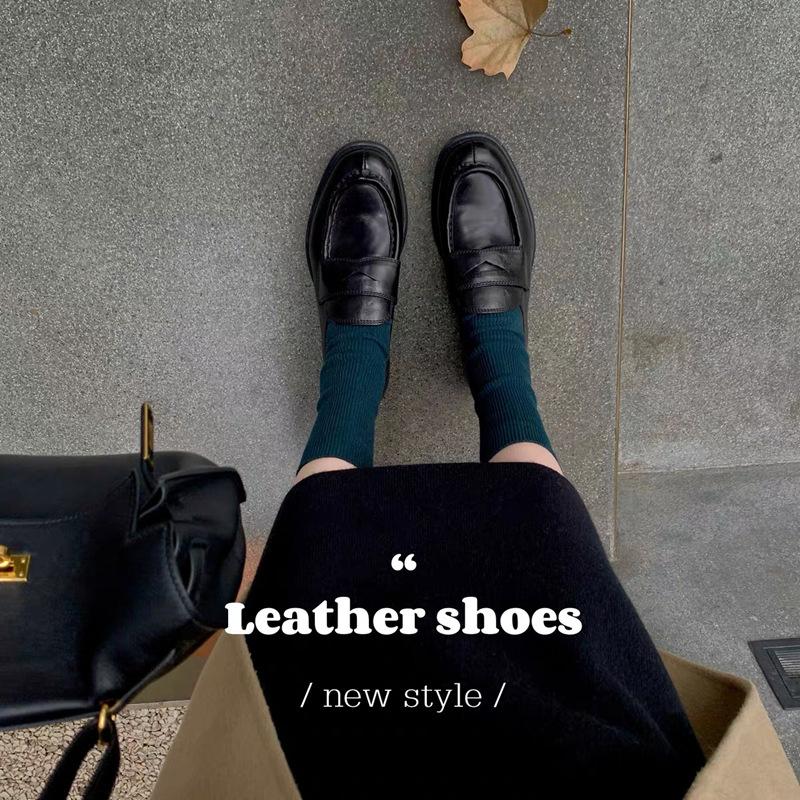 New Fashion Platform Small Leather Shoes Women's Oxford Street Artemisia British Leather Shoes