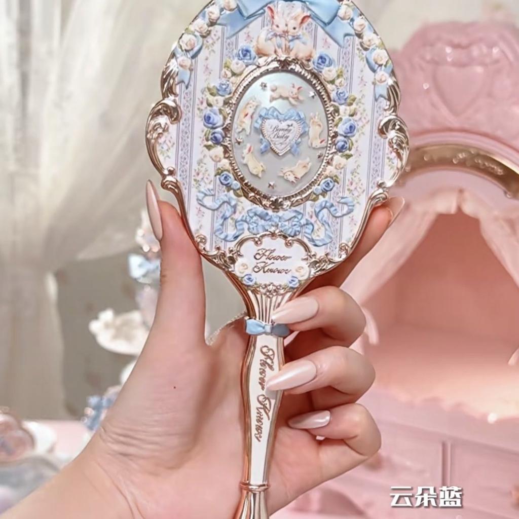 Flower Knows Mirror Moonlight Mermaid THE SWEETIE BEAR Collectie Handspiegel Limited Wit Blauw Roze Feeën Spiegels