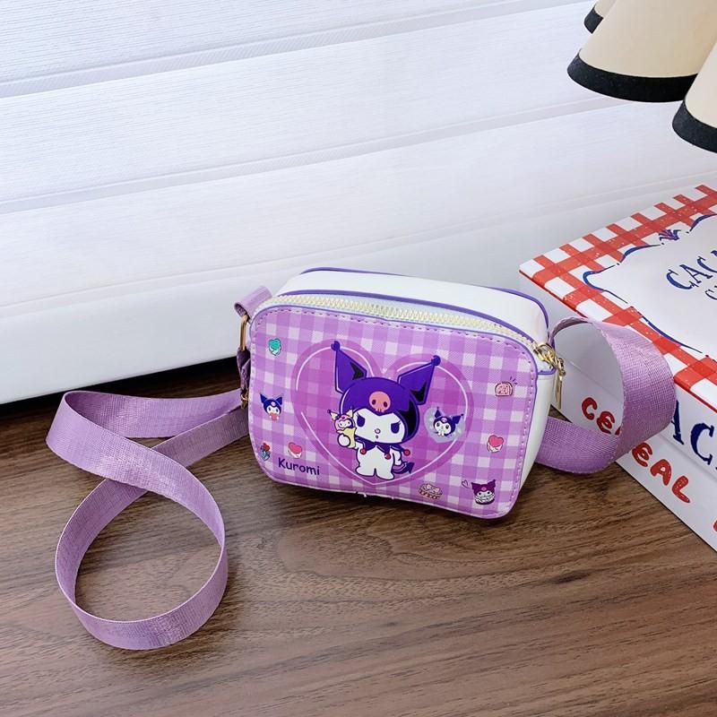 Kuromi Childrens Cute Girls Shoulder Bag With Animal Print For Daily Use