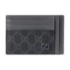 GG Supreme Ceramic Effect GG Detail Leather Card Holder Women Accessories Gray Blue 856561-FACQC-1048