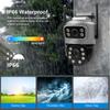 Cameră IP 4K PTZ de 8MP pentru exterior, cu lentile duble, cu ecran dublu, cartelă SIM 4G, detecție umană AI de înaltă definiție, monitorizare video de securitate
