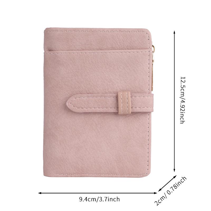 European Retro PU Leather Short Women's Wallet, Fresh Two-fold Coin and Card Holder