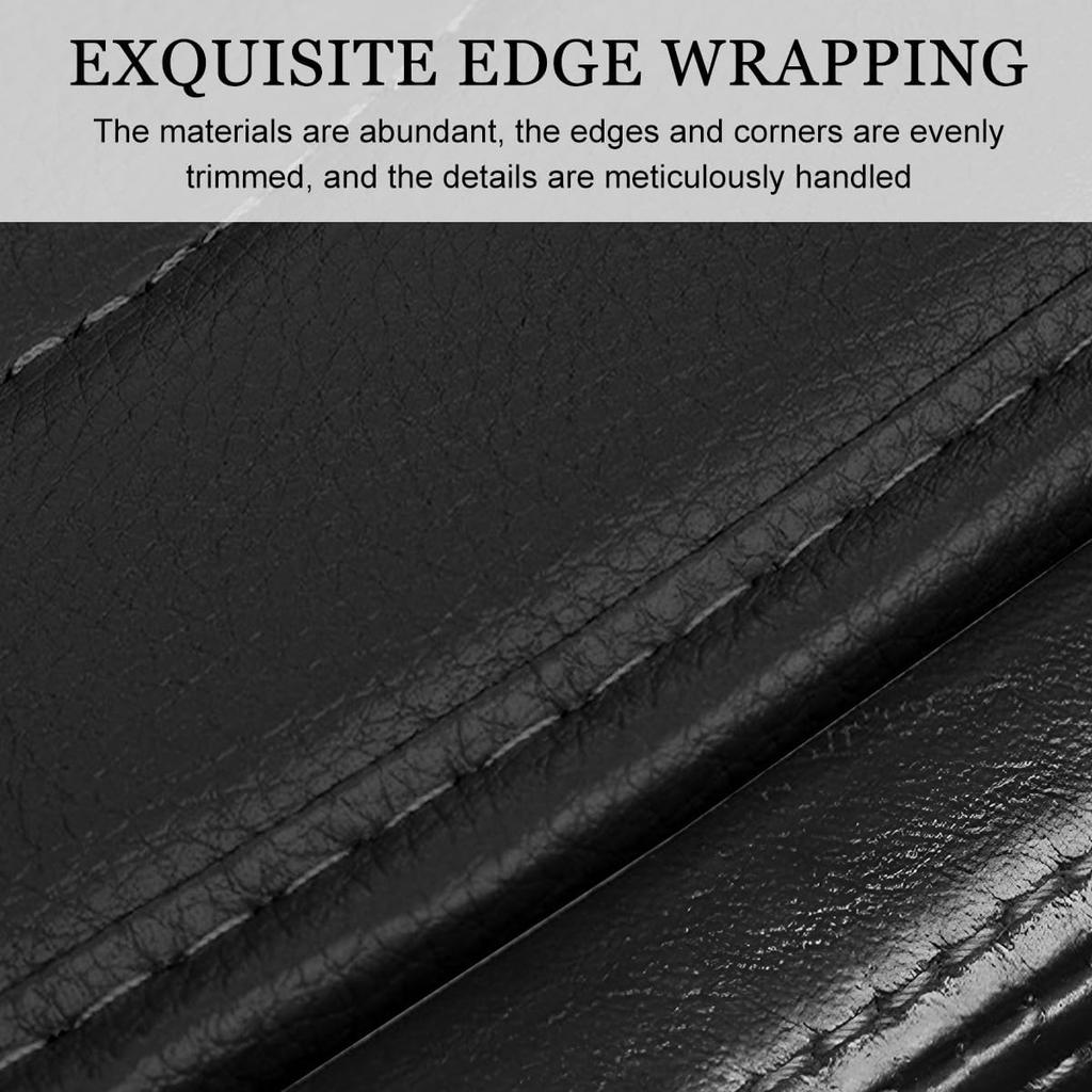 Car Seat Cushion, Leather Soft Breathable Non-Slip Vehicle Front Driver Seat Cover Pad, Comfortable Auto Interior Chair Protector Cushion, Universal