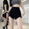 Black Spicy Girl High-Waist Slimming Casual Summer Shorts - Trendy Slim Fit Hip-Hugging Hot Pants for Women