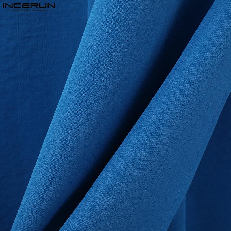 INCERUN Summer Men Sleeveless Cutout Splits Casual Long Tunic Tank Tops