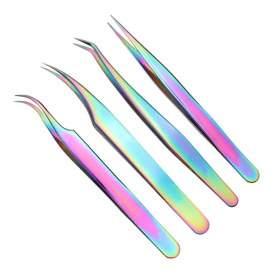 1 Pcs Eyelashes Tweezers Stainless Steel Superhard Tweezers High Precision Anti-static Tweezers for Eyelash Extensions