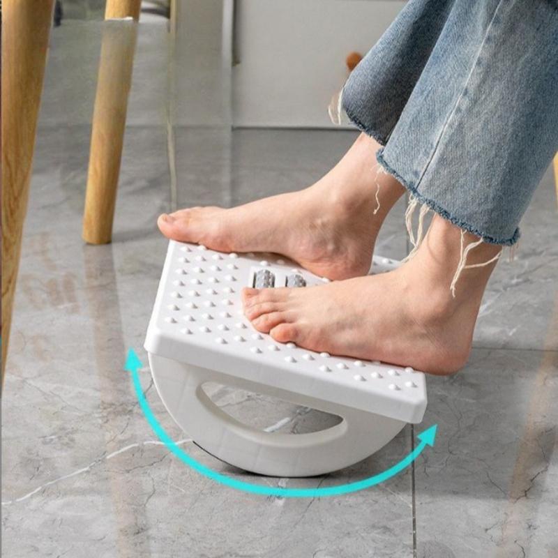 Office Foot Rest Stool For Under Desk, Rocking Pedal Board To Prevent Leg Crossing, Portable Ergonomic Footrest For Workplace Comfort белый