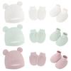 No Scratch Mittens Socks Nursery Hat Baby Mittens Cotton Gloves Hat Footwear Breathable Gloves for Boys Girls