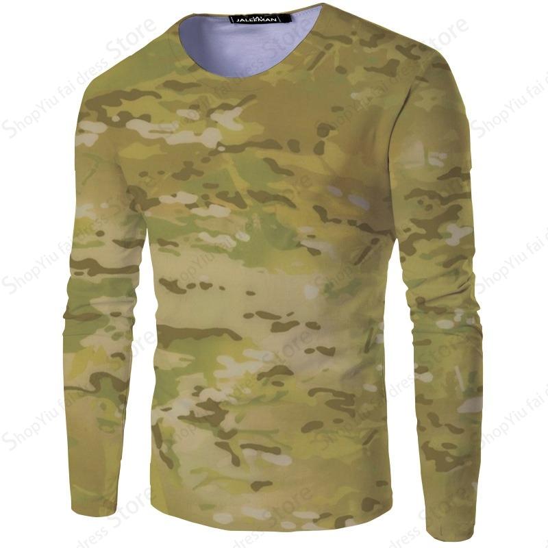 

Чоловіча футболка з довгим рукавом 3d камуфляжний принт футболка чоловіки жінки мода топи футболки спортивний одяг для вулиці футболка камуфляжний одяг великий розмір 3XL