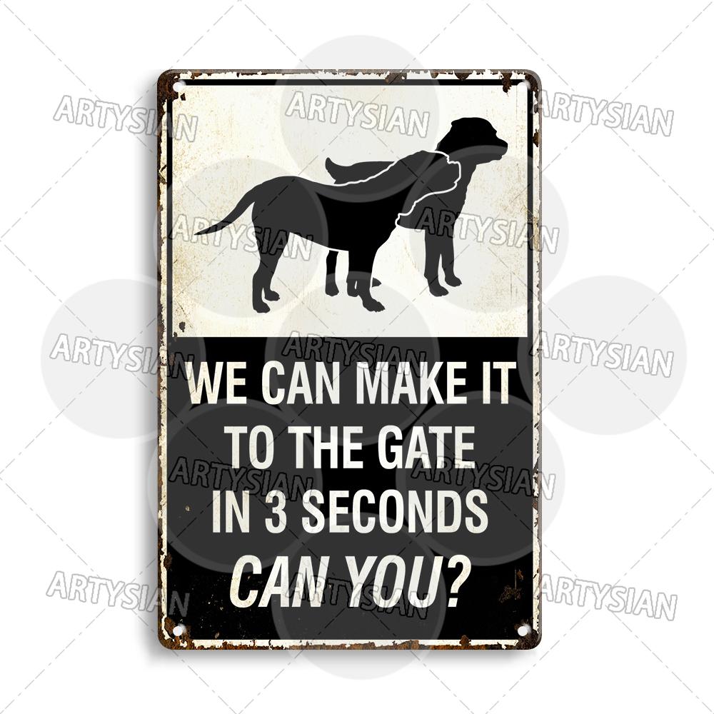 Beware Of Dogs Metal Sign Doberman Rottweiler Beagle Border Collie Dalmatian Bulldog GSD No Dogs Allowed Guide Dogs Welcome
