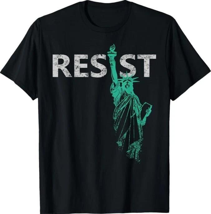 Distressed Statue Of Liberty Resist T-shirt , Anti Trump Tshirt, Unisex Tees XXL
