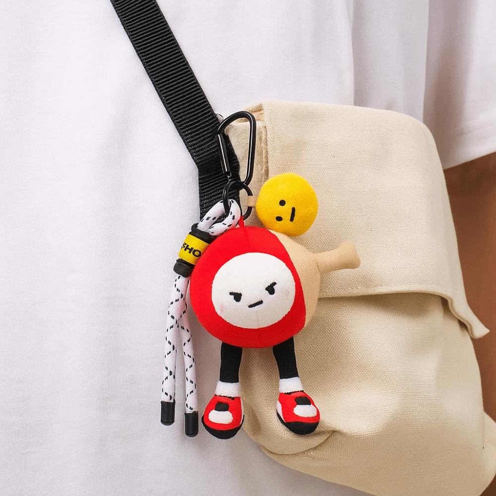 Fluffy Table Tennis Doll Pendant PP Cotton Sports Plush Keychain  Birthday Xmas Gift