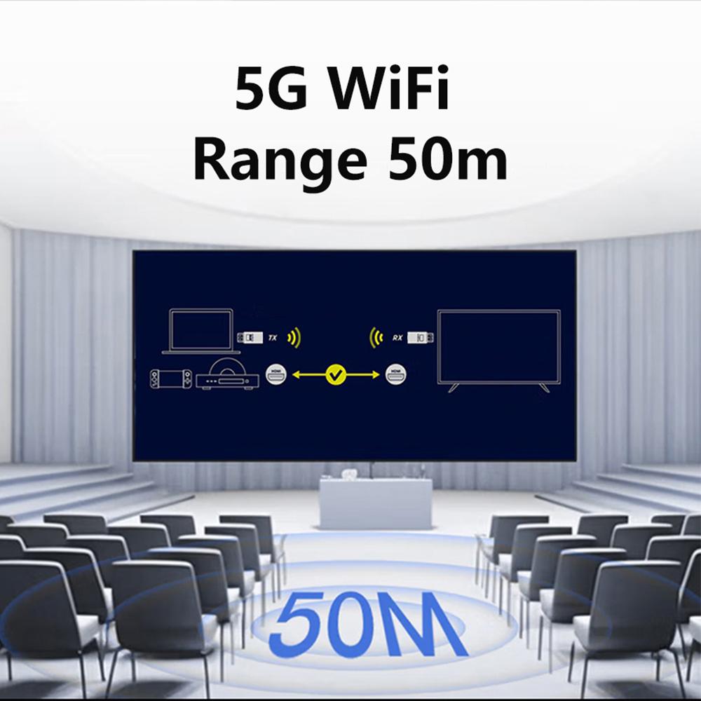 MEASY AM18052 For TV Projector Monitor Wireless HDMI Transmitter and Receiver 4K 1080P 60Hz Screen Mirroring Dongle