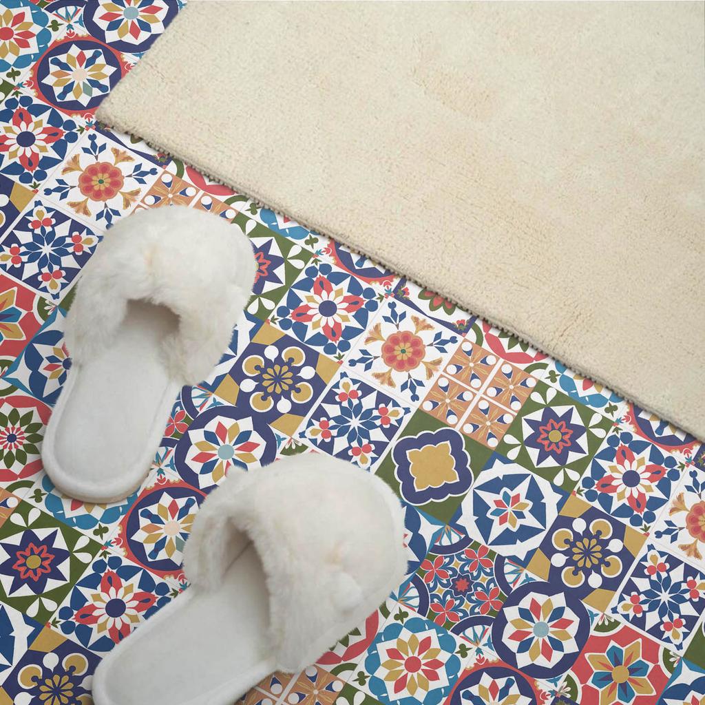 Self-Adhesive Vinyl Tiles Mosaic Patterns In Squares 10X40X20 Cm