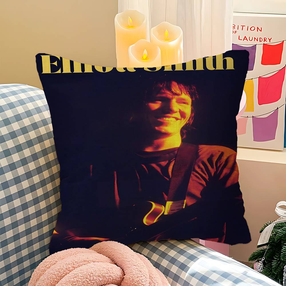 

Singer Elliott Smith Classic Decorative Room Aesthetics Pillow Case Home Decor Bedroom Sofa Bed Couch Pillow Cover 45x45 30cmx30cm