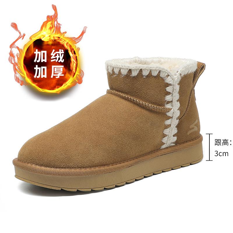 Strictly selected velvet thickened snow boots women's winter new warm fashion cotton shoes casual Northeast cotton boots 2025